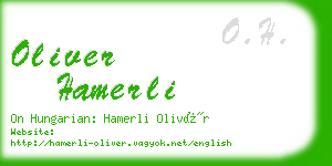 oliver hamerli business card